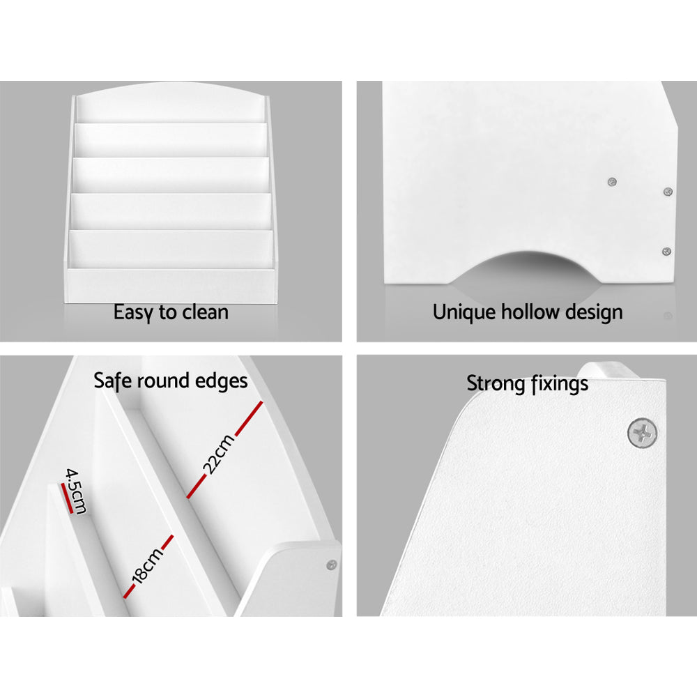 5 Tiers Kids Bookshelf Book Rack