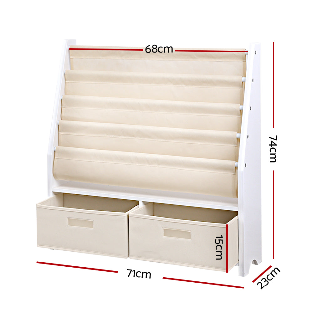 Kids Wooden Bookshelf  Organiser