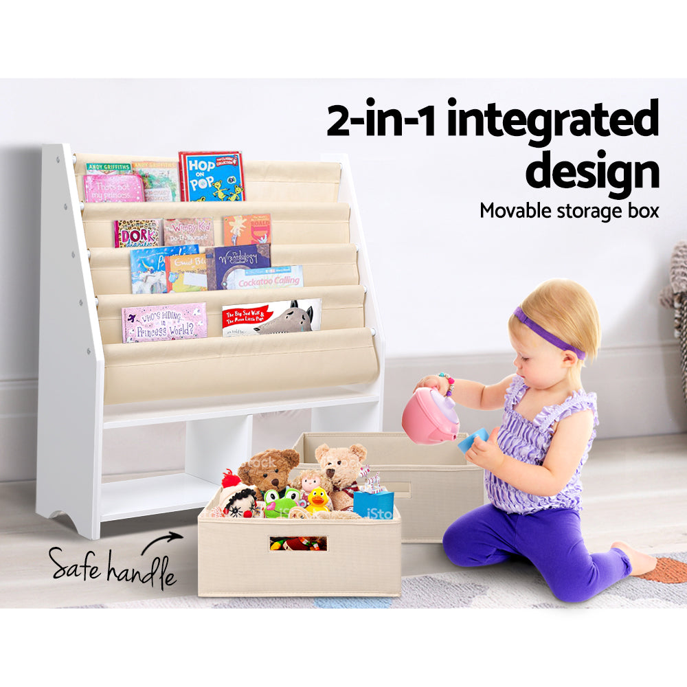 Kids Wooden Bookshelf  Organiser