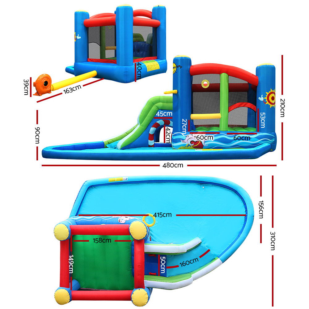 Inflatable Water Jumping Castle Bouncer Kid Toy Windsor Slide Splash