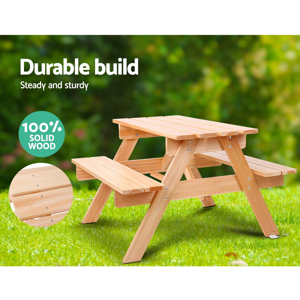 Kids Outdoor Table and Chairs Picnic Bench