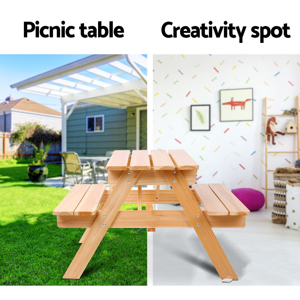 Kids Outdoor Table and Chairs Picnic Bench