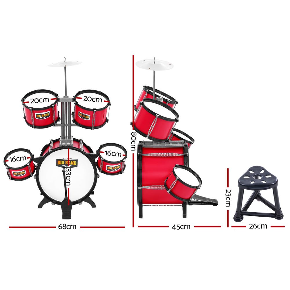 Kids 7 Drum Set Junior Drums Kit