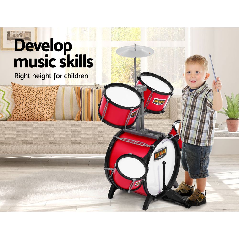 Kids 7 Drum Set Junior Drums Kit