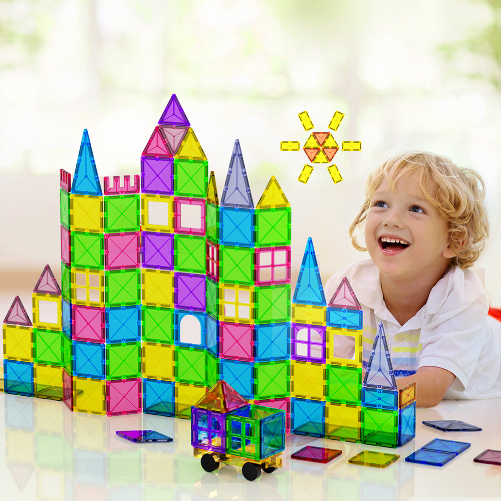 Kids Magnetic Tiles Blocks Building Educational Toys