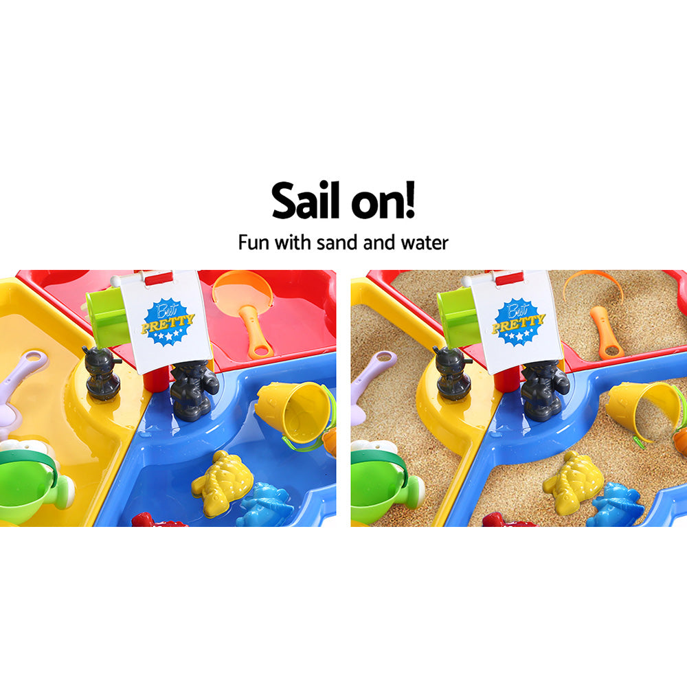 Sandpit Pretend Play Set Outdoor Sand Water Table Beach Toy