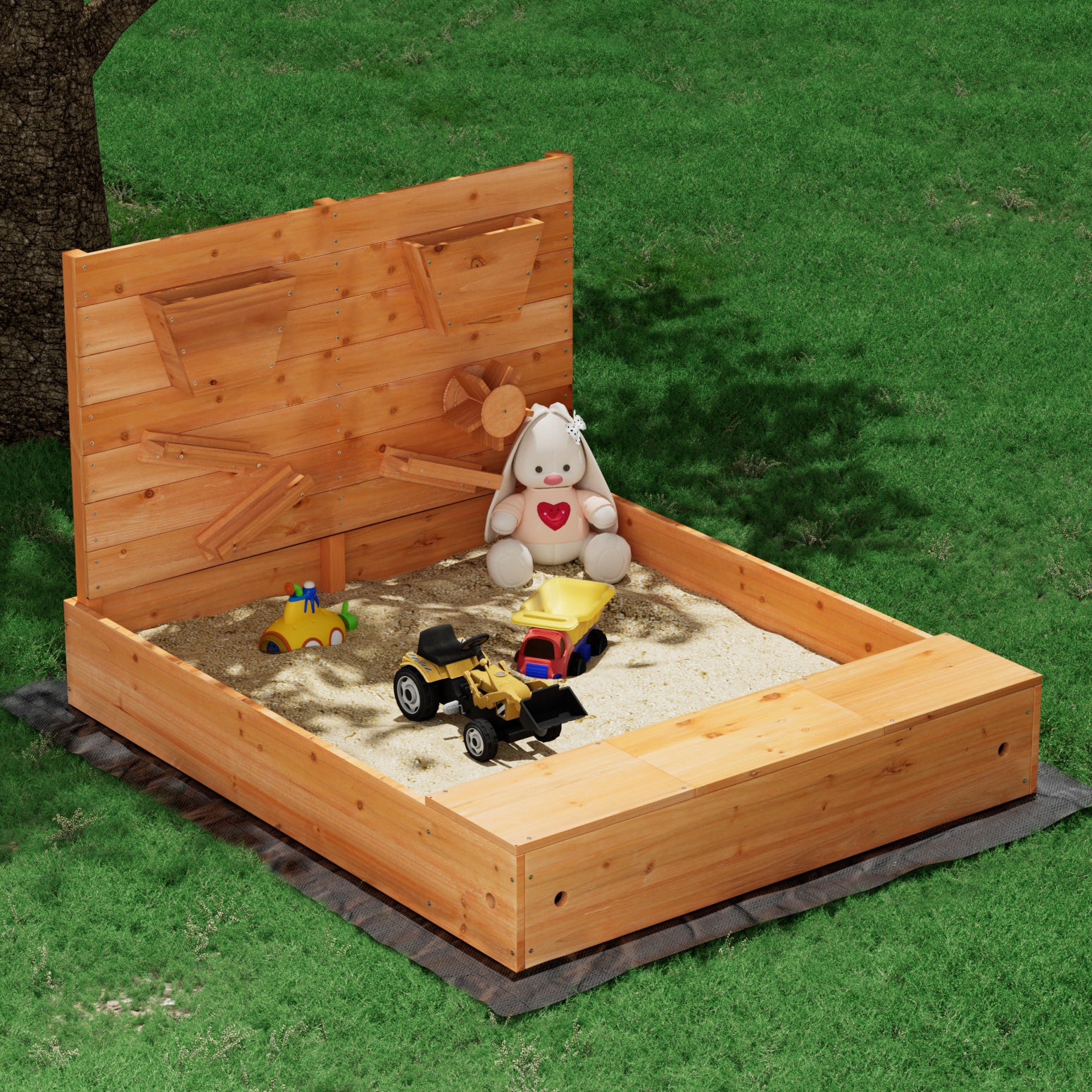 Kids Sandpit Wooden Sandbox