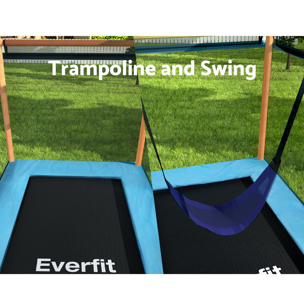 Trampoline 6FT Kids 2-in-1 Swing Belt Safety Net