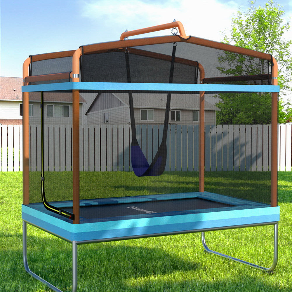 Trampoline 6FT Kids 2-in-1 Swing Belt Safety Net