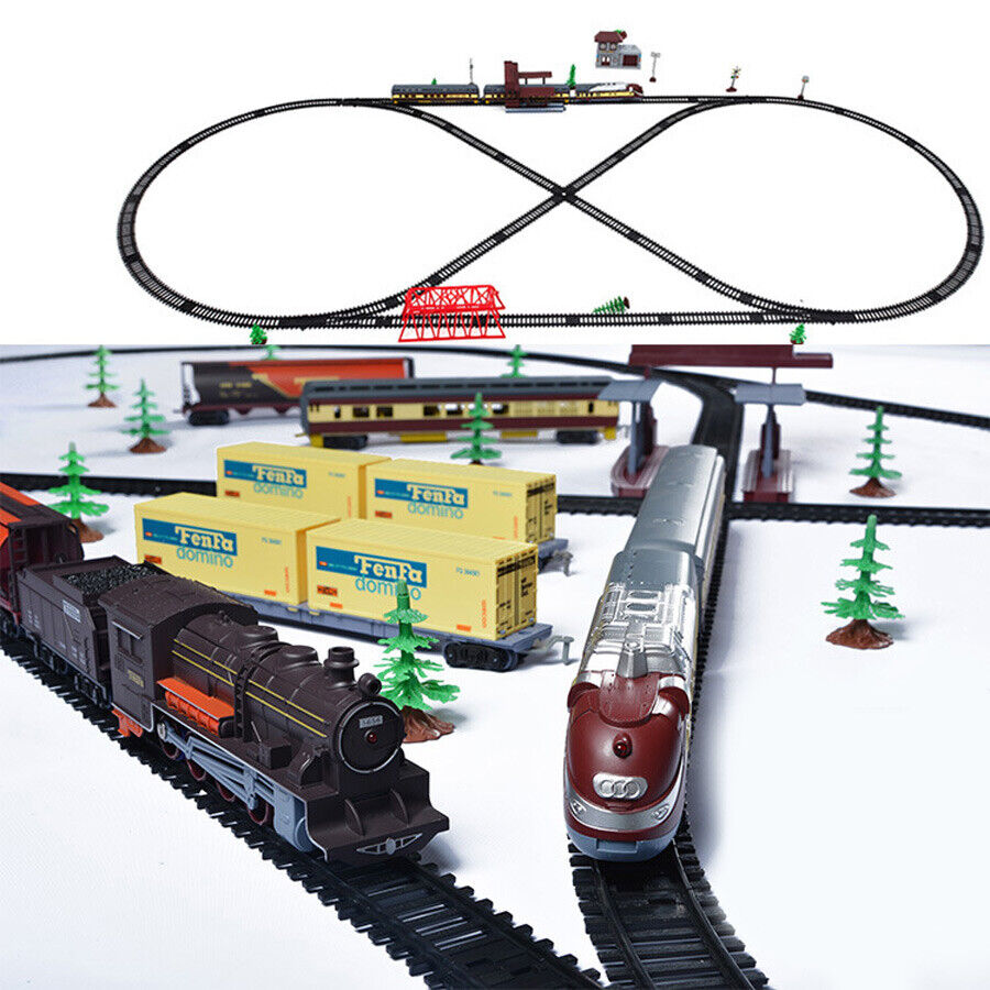 Electric Large Classic Train Set Rail Track Carriages Kids Vehicle Toy Little Infants AU