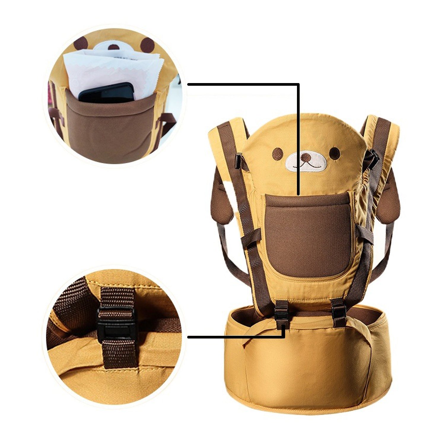 Ergonomic Baby Carrier With Hip Seat