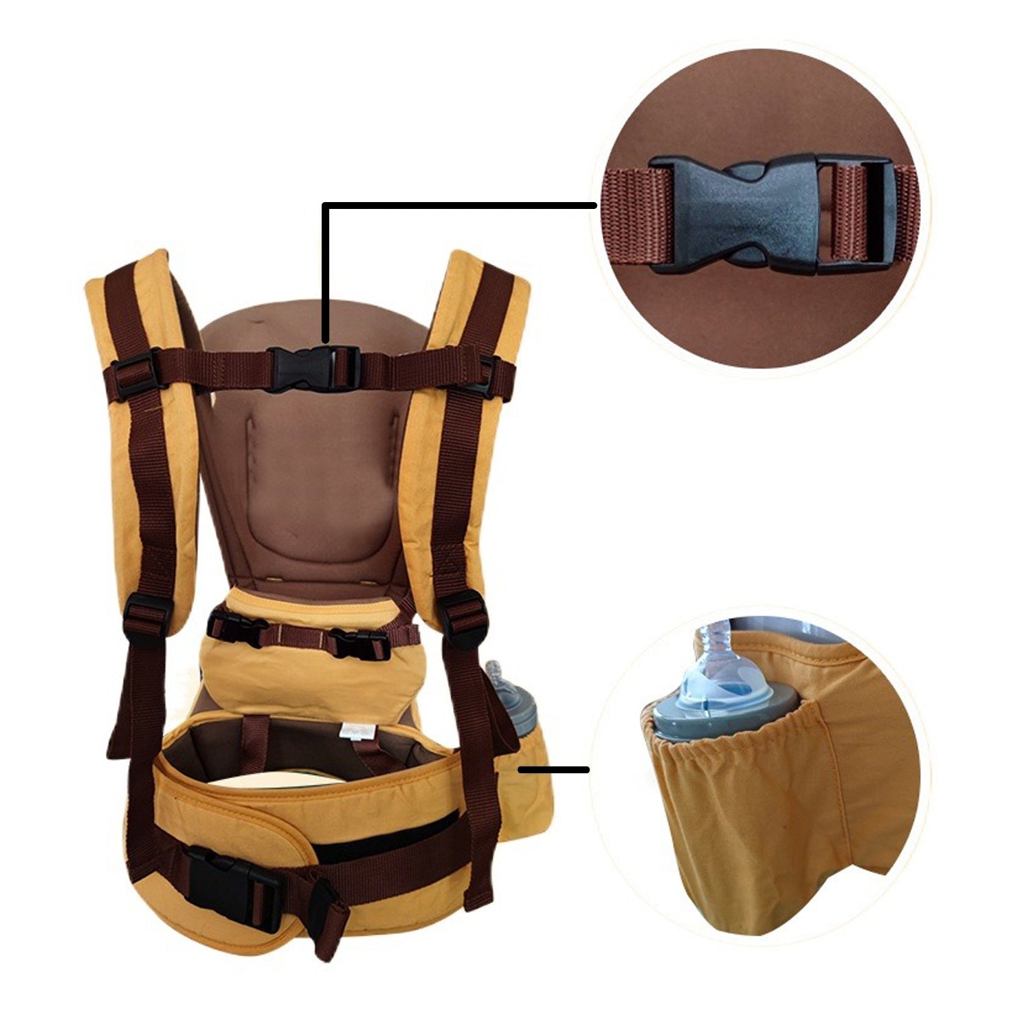 Ergonomic Baby Carrier With Hip Seat