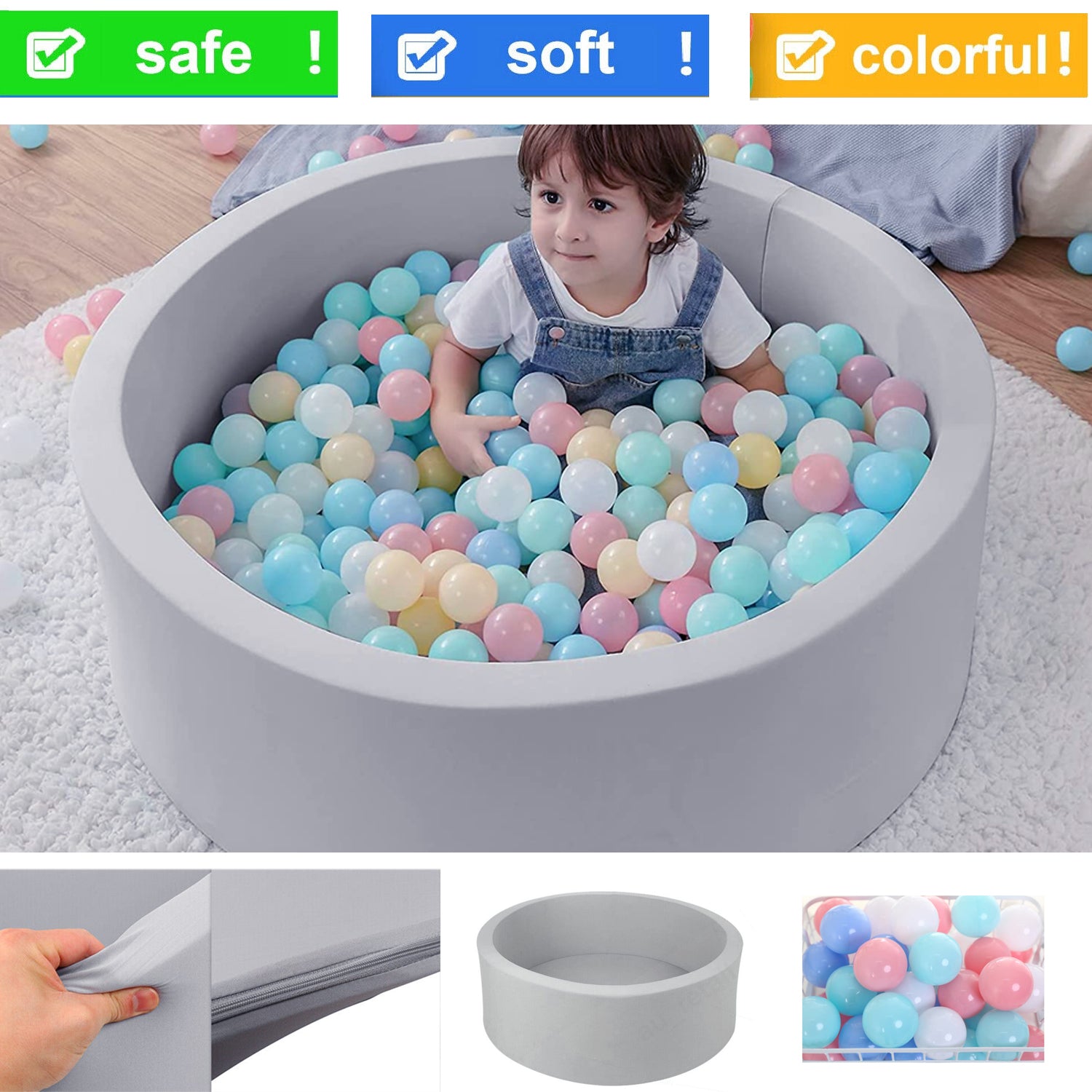 Baby Soft Kids Ocean Ball Play Pit