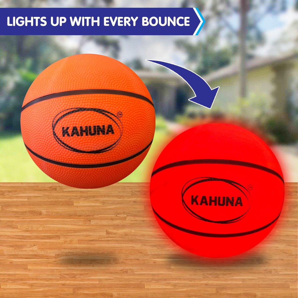 Basketball LED Glow Light Up Trampoline Ball