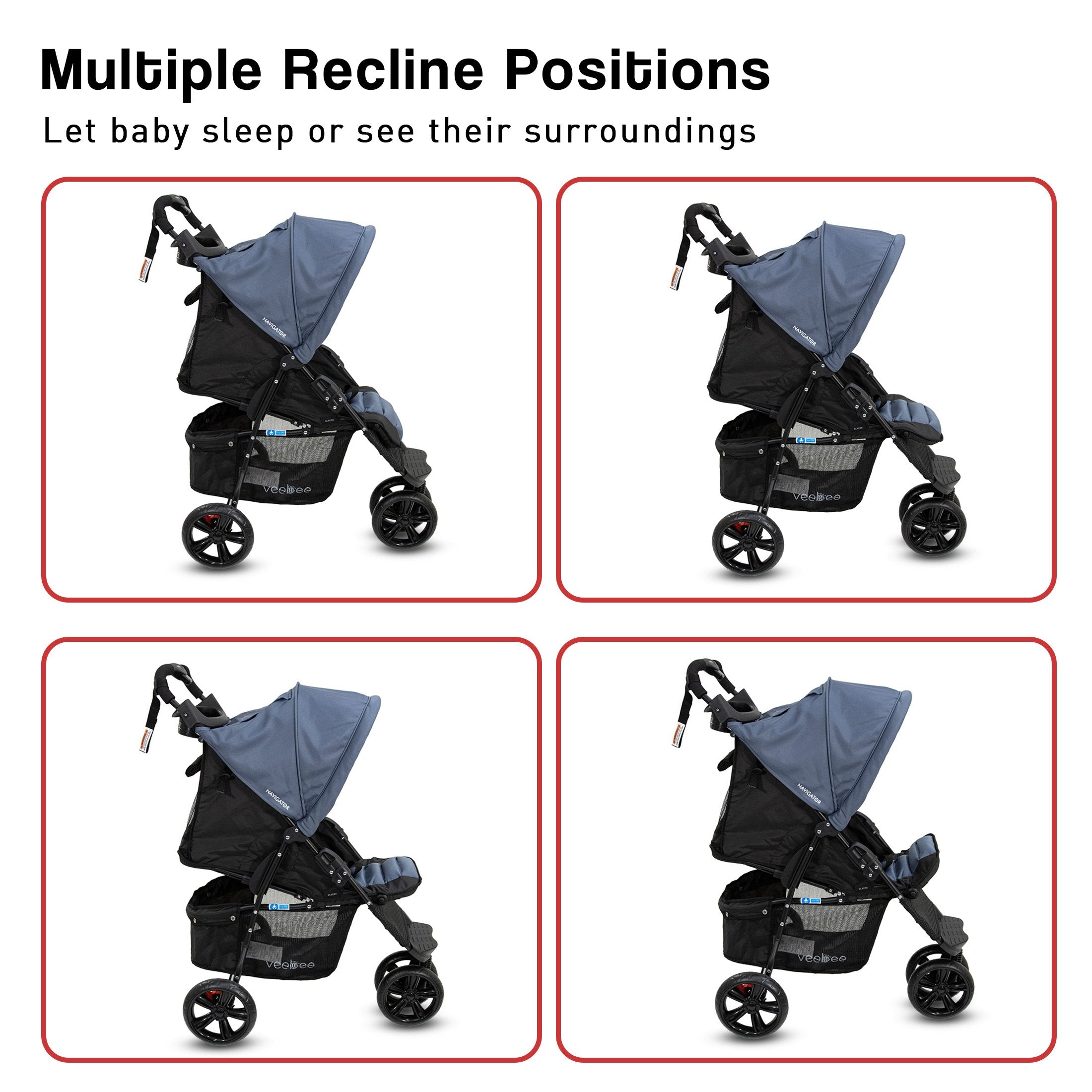 Veebee Navigator Stroller 3-wheel Pram