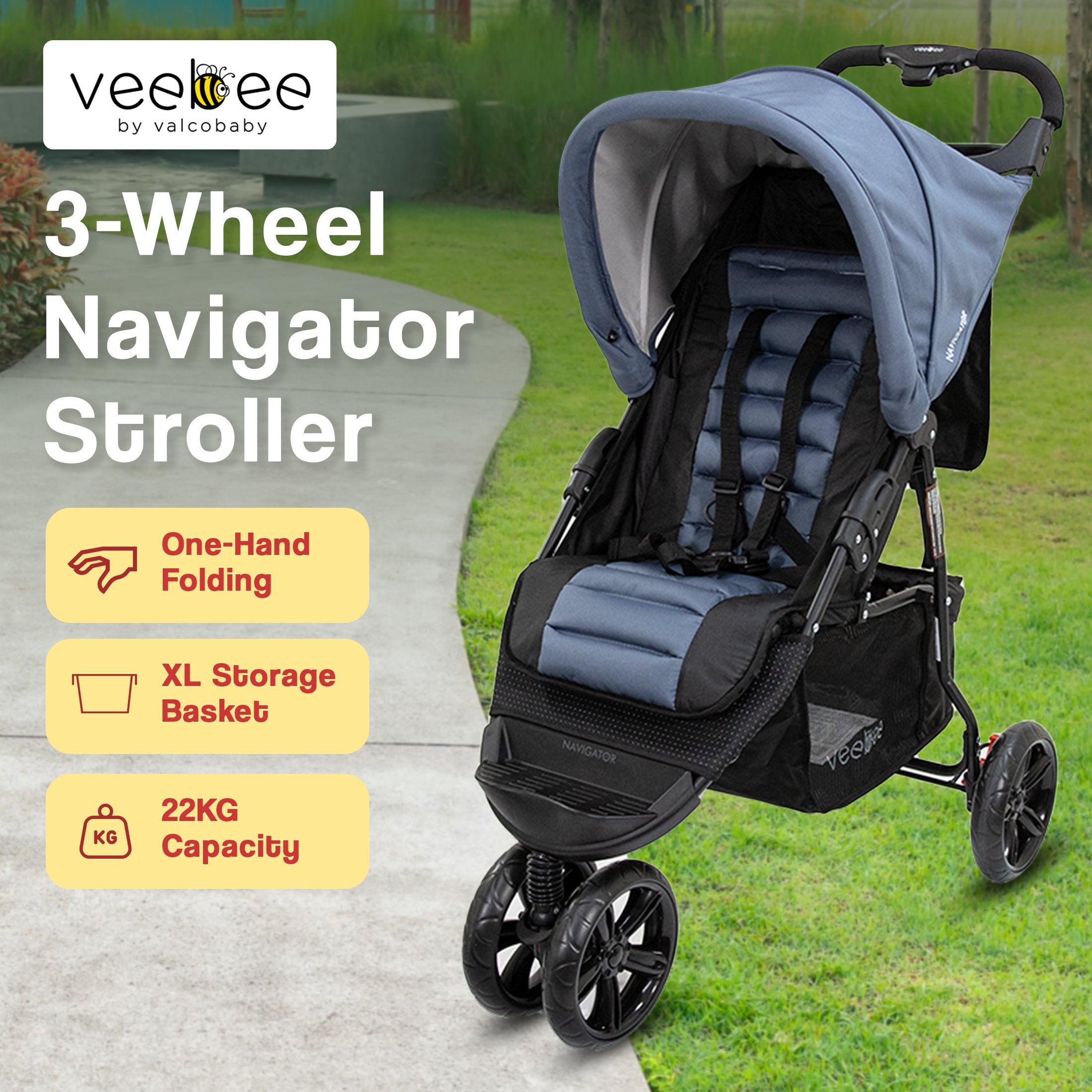 Veebee Navigator Stroller 3-wheel Pram