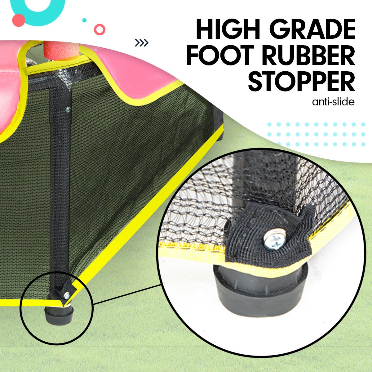 4.5ft Trampoline Round Free Safety Net