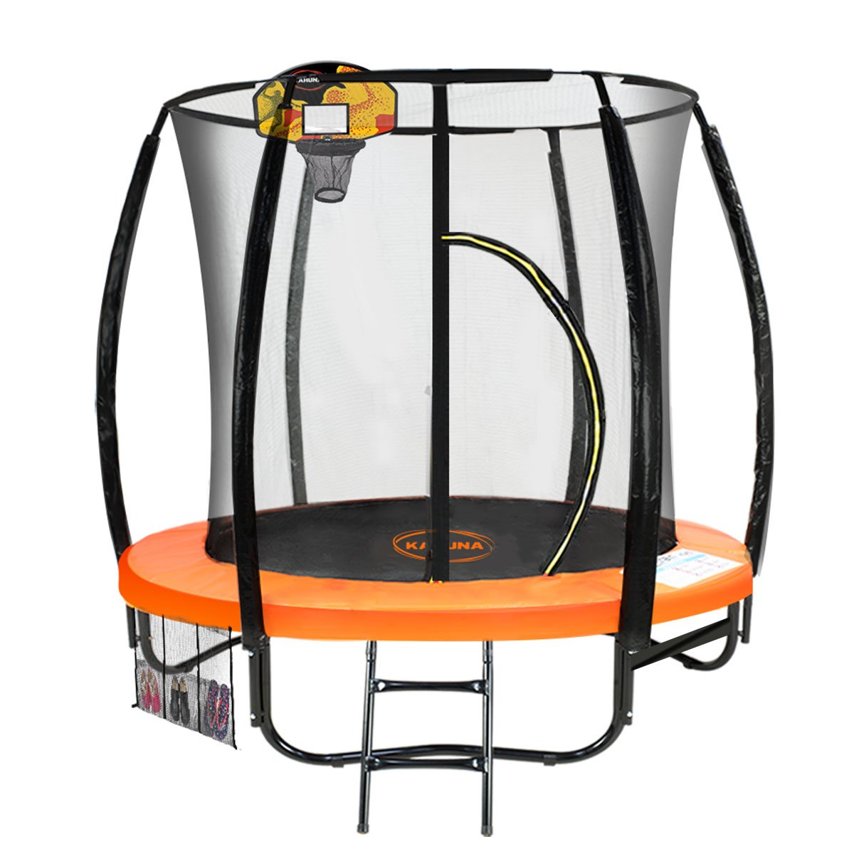 8ft Outdoor Orange Trampoline For Kids And Children