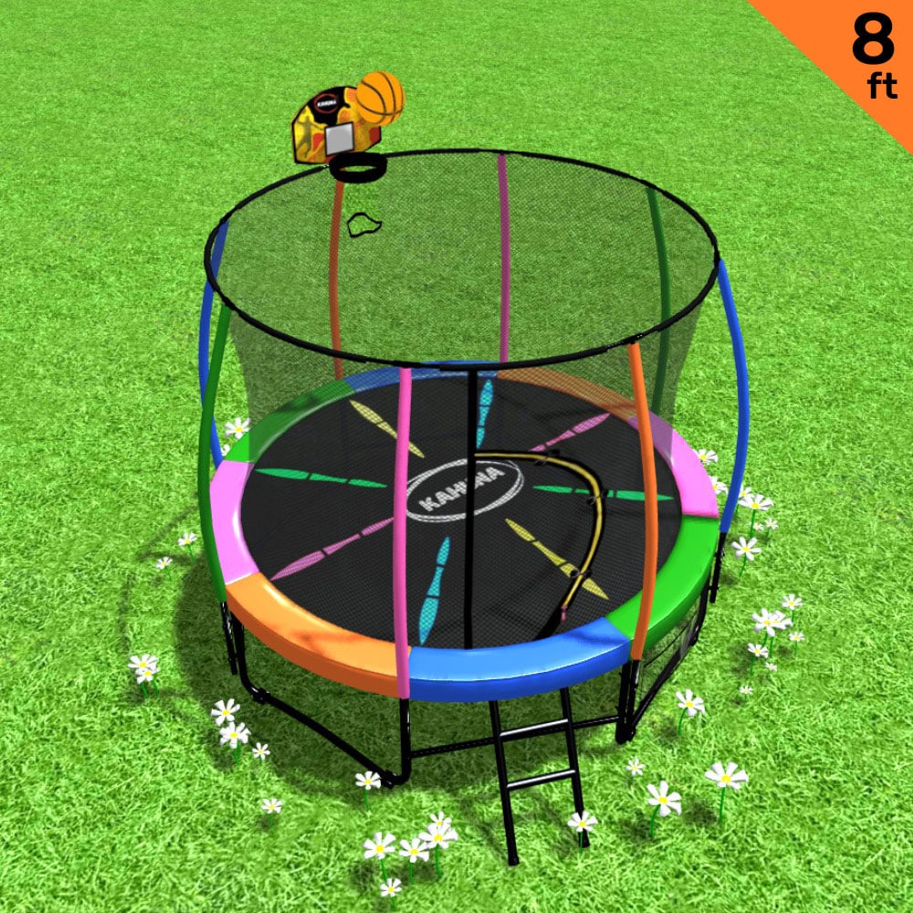 8ft Outdoor Trampoline Kids Children