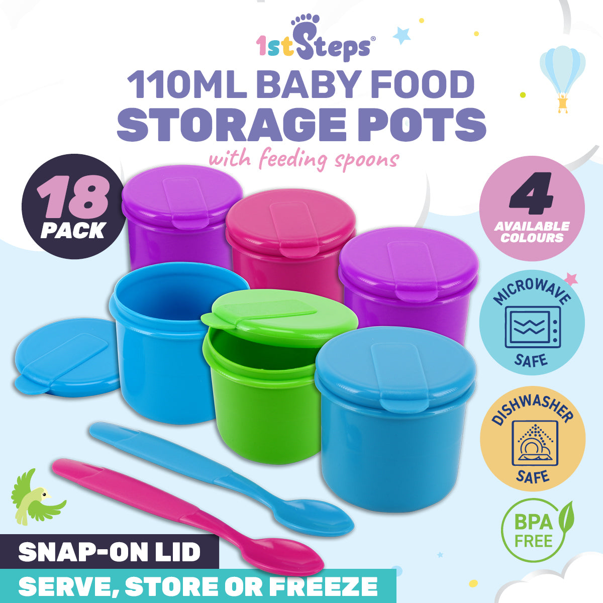 Baby Food Storage Pots & Spoons