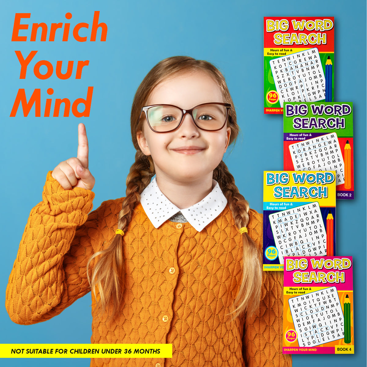 Kids A4 Word Search Activity Books