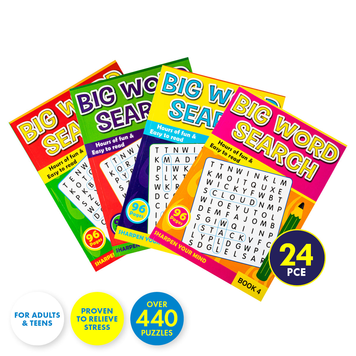 Kids A4 Word Search Activity Books