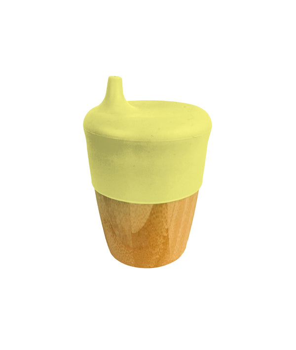 190ml Bamboo Cup With Silicone Sippy Lid