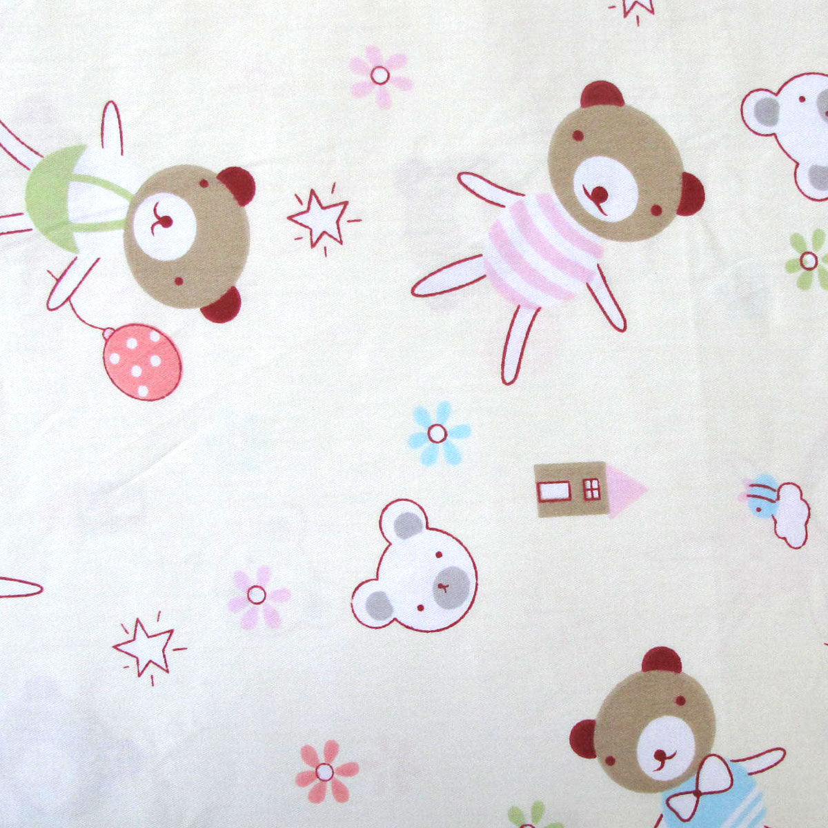 Bear Fashionista Baby 100% Cotton Printed Sheet Set Cot