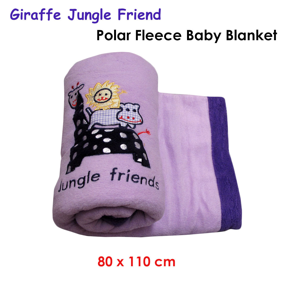 Giraffe Jungle Friend Polar Fleece Baby Blanket