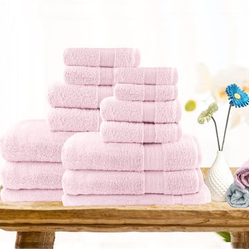 14pc Light Weight Soft Cotton Bath Towel Set